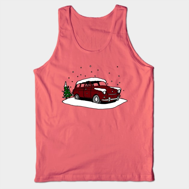 Snowy Square Tank Top by William Gilliam